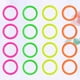 thumbnail image 2 of 24 anillos circulares para lanzar, divertidos anillos huecos para niñas y niños (diámetro interior de 6 cm, diámetro de 0,7 cm, color aleatorio)., 2 of 5
