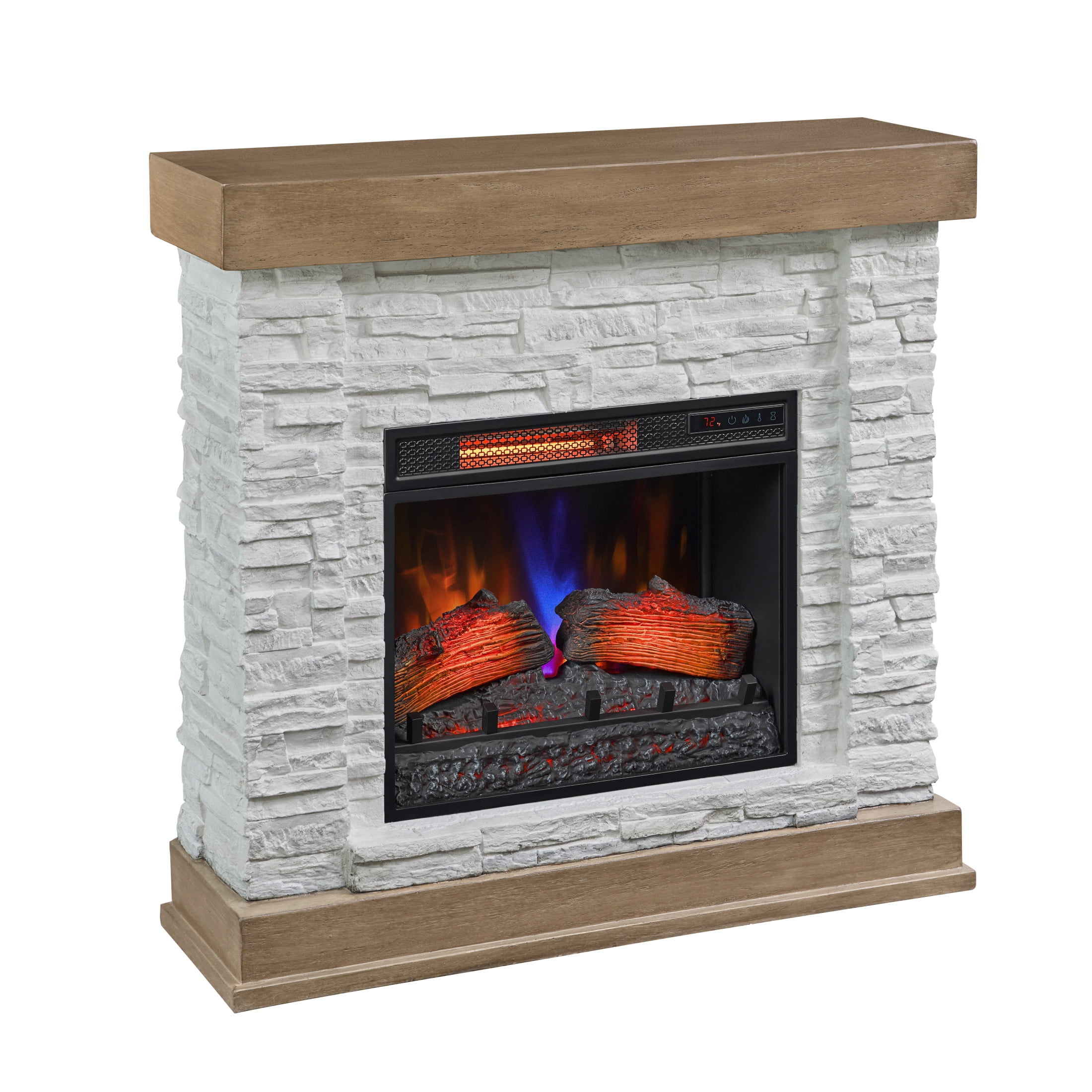duraflame® Wall Mantel Electric Fireplace, Rustic White