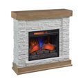 thumbnail image 4 of duraflame® Wall Mantel Electric Fireplace, Rustic White, 4 of 9