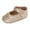 Gold, variant on Krdevn Toddler Girls' Scallop Mary Jane Shoes, Adjustable Hook and Loop Strap Round Toe Lightweight Soft Sole Non- Casual Crib Shoes for Spring,Sizes 6-12 Months