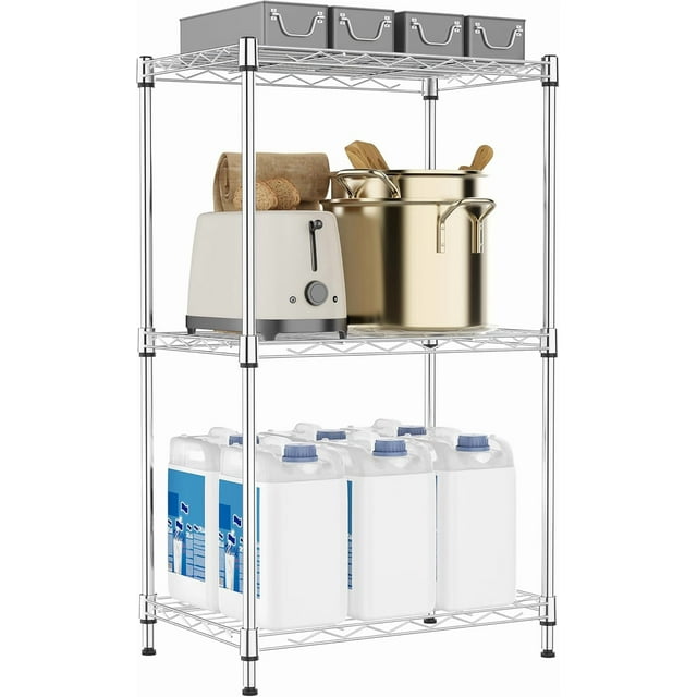 Étagères de Rangement Étagères en Fil Unité d'Étagères de Rangement en Métal Robuste Étagère de Garage Réglable Garde-Manger Cuisine