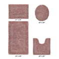 thumbnail image 2 of Better Trends Bath Rug 4 Piece Set 100% Cotton Soft Bathroom Seat Covers, Water Absorbent, Reversible, Machine Washable for Bathroom Decor Toilet Base Contour, Lid Cover Pink Lux Collection, 2 of 4