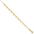 thumbnail image 1 of 14k Yellow Gold Polished Spring Ring Oval Link Chain With Love Hearts With 1in Ext Anklet 9 Inch Measures 1mm Wide Jewel, 1 of 3