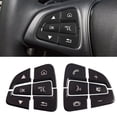 thumbnail image 2 of MYG 12pcs Black ABS Car Steering Wheel Button Cover Sticker for Benz C W205 2015-18, 2 of 9