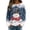 Blue, variant on Idoravan Long Sleeve Shirts for Women Women's Christmas Printed Casual Round Neck Long Sleeve Pullover Sweater Knit Pullover 2025 Fall Fashion Graphic Crochet Tops Hippie Clothes L Green