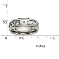 thumbnail image 5 of Titanium/Sterling Silver Inlay Polished 1pt. Diamond 7mm Band, 5 of 9