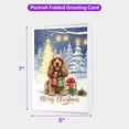 thumbnail image 5 of Merry Christmas Cocker Spaniel Snowy Winter with Gifts Tree Decorations 5x7in Folded Greeting Card Cockers Dog Lover Gifts Single Note Card with Envelope - 12020, 5 of 5