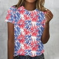 thumbnail image 2 of VerPetridure American Flag Shirts for Women 4th of July T Shirt Funny USA Print Crew Neck Tees Patriotic Casual Short Sleeve Tops, 2 of 4
