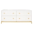 thumbnail image 5 of SAFAVIEH Couture Claudette Modern 4-Drawer Dresser, White/Gold, 5 of 16