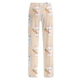 thumbnail image 7 of Adult Easter Pajamas Drawstring Wide Leg Lounge Sleepwear Funny Rabbit Print Comfy Stretch Waist Pants (Vermilion,M), 7 of 7