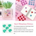 thumbnail image 3 of Heart Rhinestone Stickers Acrylic Crystal Gems Multipurpose Decorative Handheld Clothes Scrapbooking DIY Crafts Necklace Medium Green, 3 of 5