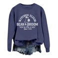 thumbnail image 4 of Venzia Women Halloween Crewneck Sweatshirt, Black Long Sleeve Pullover Top, Casual Fall Graphic Sweatshirt, 4 of 4