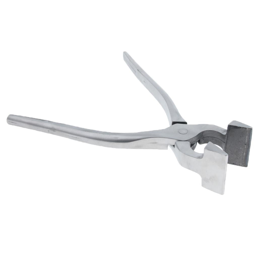 FVDPWYE Leathercraft Tool Leather Flatten Plier Clamp for Bags Straight plier Silver Straight plier