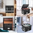 thumbnail image 3 of Black Fireproof Lockable File Box – Collapsible Portable Organizer with Zipper, Pockets & Handle, Safe Storage for Hanging Letter/Legal Folders (Home & Office Use), 3 of 4