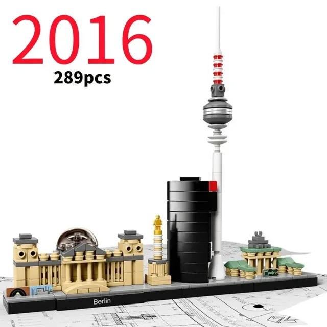 LEGP 2016-2022 Ensemble de Collection de Blocs de Construction Skylines d'Architecture, Ensemble de Modèle d'Architecture de Collection pour Adultes,21027