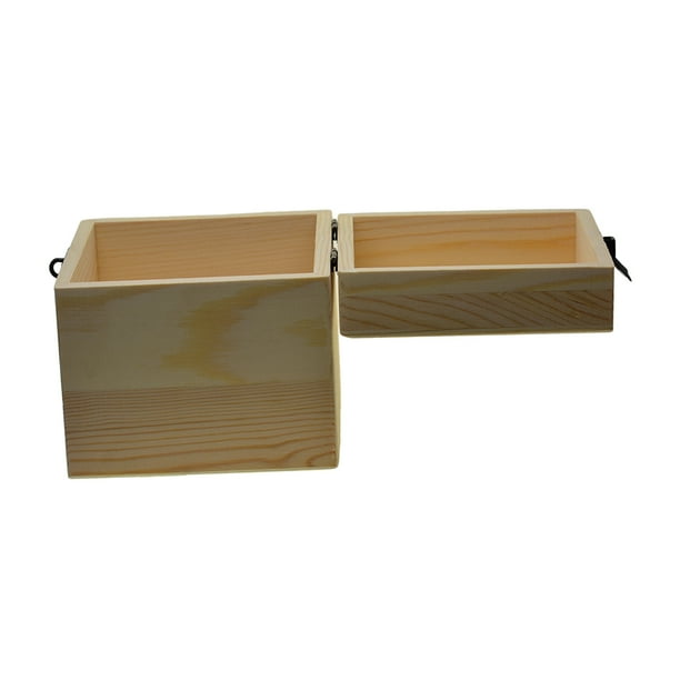 Large wooden box Storage box made of simple wood with lock