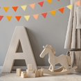 thumbnail image 5 of Uxcell 8.5 Feet Garland Pennant Bunting Fabric Flags Hangings Banner Orange Yellow for Christmas Bridal Shower Party Anniversary Decorations 10Pcs, 5 of 7