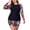 White, variant on Qingpeng Womens Two Piece Plus Size Swimsuit Rash Guard Diving Surfing Athletic Bathing Suit Beach Swimwear