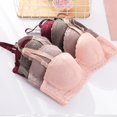 thumbnail image 2 of 1/2 cup thin lace bra women's adjustable upper support gathered underwear, 2 of 6