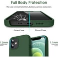 thumbnail image 4 of Liquid Silicone Case for iPhone 12 Mini (5.4''), [Scratch-Resistant, Anti-Fingerprint, Shockproof] Protective Slim Phone Case, 4-Layer Cover with Microfiber Lining, Silky-Soft Touch, Green, 4 of 14