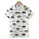 thumbnail image 3 of Blusas con estampado 3D de ojos coloridos para hombre, ropa de moda, camisas gráficas de ojos punk, blusas hawaianas Y2k de manga corta con botones para hombre, 3 of 5