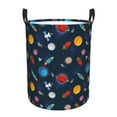 thumbnail image 6 of Picia Space Cartoon Large Laundry Basket, Waterproof, Freestanding Laundry Hamper, Collapsible Tall Clothes Hamper with Extended Handles-Small, 6 of 8