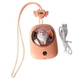 thumbnail image 2 of Mini ventilador portátil de 3 velocidades, recargable por USB, para exteriores Rosa, 2 of 6