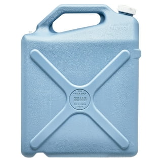 Emergency Water Storage 5 Gallon Water Tanks - 10 Gallons Total (2 Tanks) -  5 Gallons Ea. w/Lids + Spigot - Food Grade, Portable, Stackable, Easy Fill