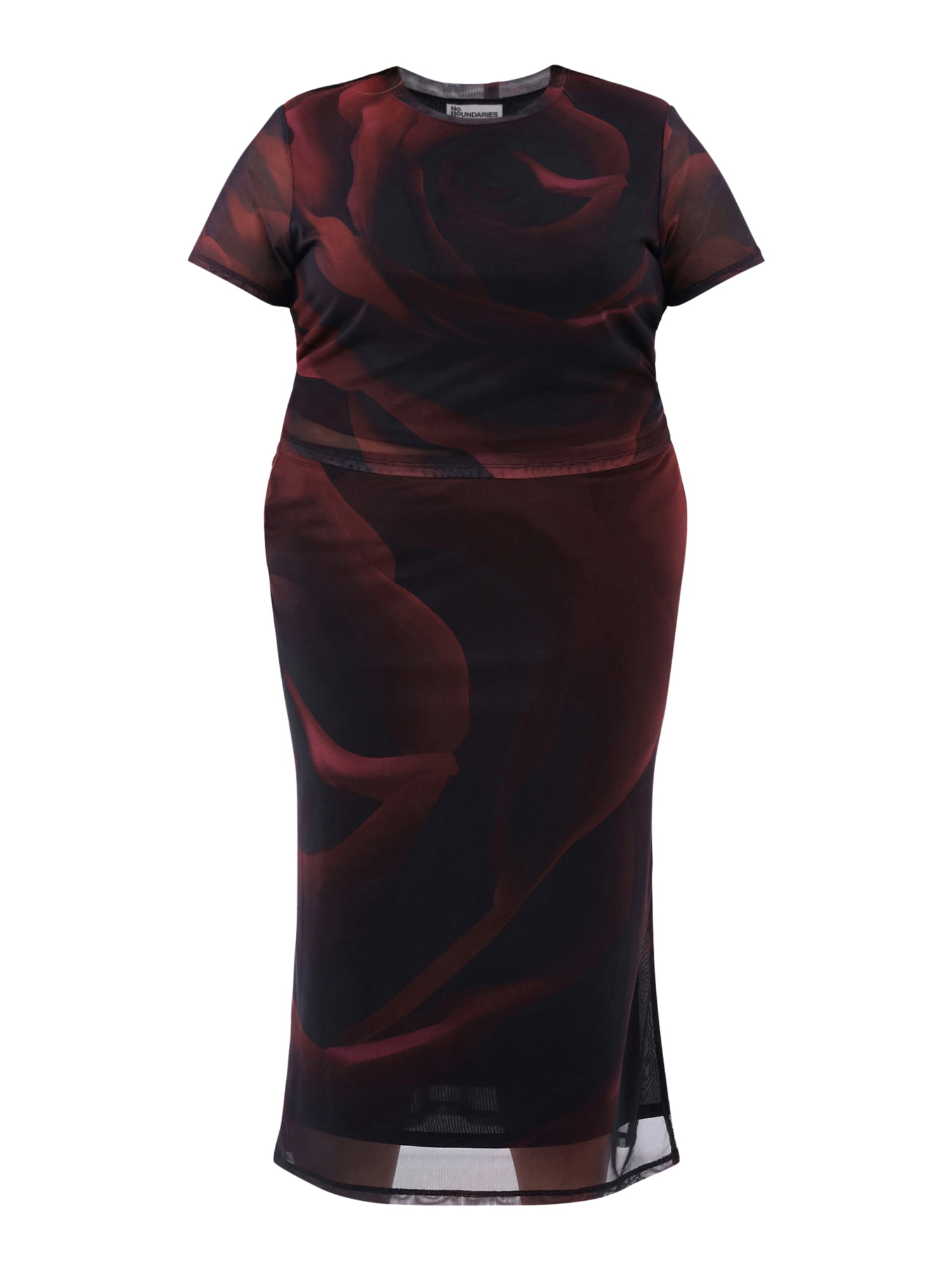 No Boundaries Juniors Mesh Dress Set