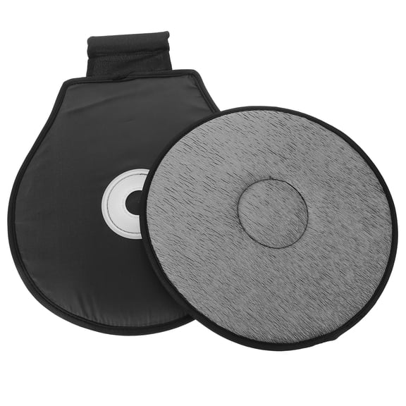 Mobutofu Rotating Seat Cushion Grey Fabric Car Use Enhanced Comfort and Support