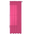 thumbnail image 1 of Decotex 1 Piece Elegant Solid Sheer Window Curtain Panels Treatment Drapes (55" X 63", Hot Pink), 1 of 1