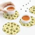 thumbnail image 7 of Fuzoiu Avocados And Hearts Print Leather Coasters Set,Drink Coasters Set of 6,for Tabletop Protection, Durable PVC Coasters,Home Décor and Housewarming Gift,Octagon, 7 of 7