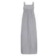 thumbnail image 4 of Ashirexll Robes d'Été pour Femmes, Robes Décontractées pour Femmes, Robe Décontractée Ample Sans Manches à Rayures Unies Col Rond, 4 of 6