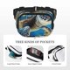 thumbnail image 5 of Fotbe Watercolor Turtle Cangurera Cuadrada con Estampado de Doble Capa, Bolsa de Cintura Ajustable Mini para Hombres y Mujeres, 5 of 9