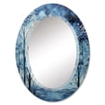 thumbnail image 2 of Designart "A Reverie in Blue and White Sky Photo" Floral Round Wall Mirror - Landscapes Oval Printed Decorative Oversized Mirror - Multiple Color Options, 2 of 4