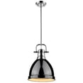 thumbnail image 1 of Beaumont Lane Small Steel Pendant in Chrome and Black, 1 of 2