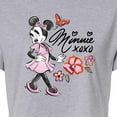 thumbnail image 3 of Disney - Minnie Mouse  - Juniors Cropped Cotton Blend T-Shirt, 3 of 5
