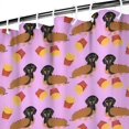 thumbnail image 3 of Pink Dachshund Chips Shower Curtain 84"x72" ,Bathroom Decorative Shower Curtains Set with 12 Hooks,Modern Waterproof Washable Shower Curtain, 3 of 6