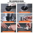 thumbnail image 6 of VEVOR Kegerator Tower Kit, Dual Taps Beer Conversion Kit, Stainless Steel Keg Beer Tower Dispenser with Dual Gauge CGA320 Regulator & D-System Keg Coupler, Beer Drip Tray for Party Home, 6 of 9