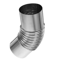 Raindrops Stainless Steel 45° Elbow Chimney Pipe Smoke Exhaust Tubing Stove Pipe Elbow for Camping Stoves Fireplaces Wood Burning Stoves Silver