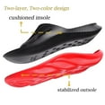 thumbnail image 3 of Womens Mens Recovery Slides with Comfortable Plantar Fasciitis Arch Support ,Unisex Orthotic Walking Thick Cushion Sport Sandals Reduces Stress on Feet Blackred W7/M5, 3 of 5
