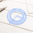 thumbnail image 4 of Masteelf 4pcs Rounded Ruler And Circle Protractor Set 360° Rotating Indicator For Precise Angle Measurement Clear Plastic Ruler For Drawing Engineering, 4 of 8