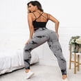 thumbnail image 2 of Tie Dye Hidden Scrunch Leggings for Women Tummy Control Butt Lifting Yoga Pants High Waist Compression Workout Tight,S,Gray, 2 of 8