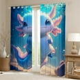 thumbnail image 2 of Erosebridal Axolotl Curtains and Drapes (38x45) for Teens, Blue 30%-50% Blackout Curtains for Bedroom, Mystic Starry Sky Curtains for Living Room, Bedroom Curtains Room Decor, 2 of 6