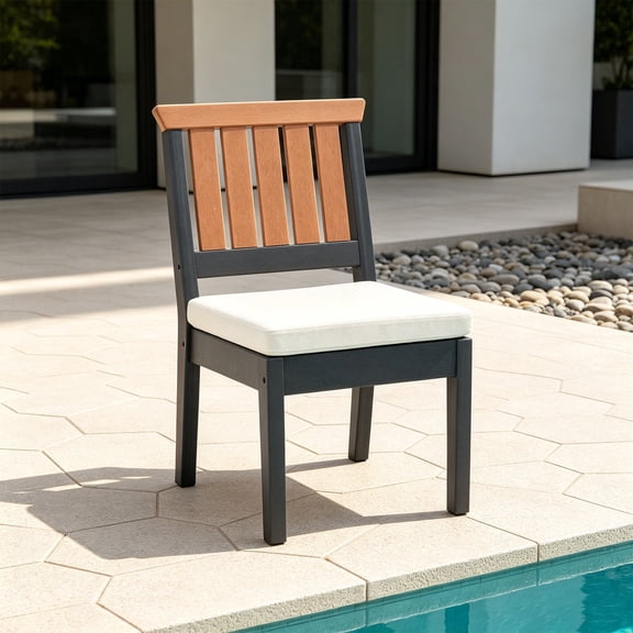 Outdoor Dining Chairs, HDPE Aluminum Frame Patio Chairs with Hand Brushed Weather Resistant Outdoor Chairs for Patio Backyard Garden Poolside