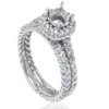 Pompeii 7/8ct Braided Engagement Wedding Ring Set 14K White Gold (G/H,I1)