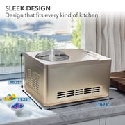 Whynter 2.1Qt Automatic Compressor Ice Cream & Yogurt Maker, Stainless Steel Bowl, Champagne Gold