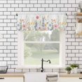 thumbnail image 4 of nqOlkjepod Floral Botanical Farmhouse Short Window Curtain Valances, Spring Flowers Farmhouse Rod Pocket Kitchen Valances for Living Room Bedroom Bathroom Cafe, 1 Panel - 42" x 12", 4 of 8