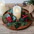 thumbnail image 5 of 4 PCS Christmas Pine Cone Wreath,3" Inner Diameter Berry Pillar Candle Ring,Aromatherapy Candlestick Wreath Ring,Unique Design Christmas Decoration,Brightly Colored Napkin Ring for Candles, 5 of 7