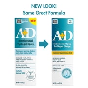 A+D Antimicrobial Hydrogel Spray – with Hypochlorous Acid, Alcohol-Free, Non-Sting Formula, Safe for All Ages, 4oz